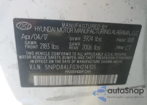 2018 Hyundai Elantra Sel из США, поврежденный, VIN 5NPD84LF0JH214105